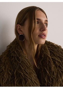 Reserved - Kolczyki na sztyft - ciemnobrązowy ze sklepu Reserved w kategorii Kolczyki - zdjęcie 178318252