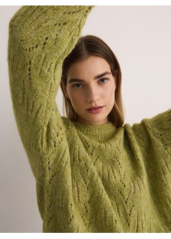 Reserved - Sweter z wełną - oliwkowy ze sklepu Reserved w kategorii Swetry damskie - zdjęcie 178319891