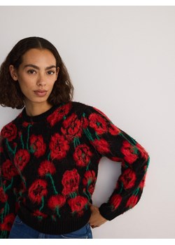 Reserved - Żakardowy sweter z domieszką wełny - wielobarwny ze sklepu Reserved w kategorii Swetry damskie - zdjęcie 178321662