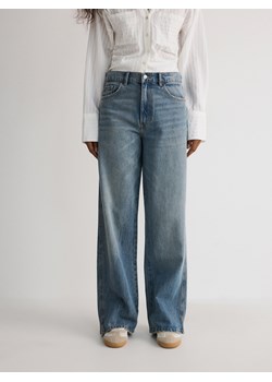 Reserved - Jeansy wide leg z lyocellem - niebieski ze sklepu Reserved w kategorii Jeansy damskie - zdjęcie 178321780