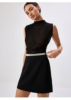 Reserved - Spódnica mini z dekoracyjnym wykończeniem - czarny ze sklepu Reserved w kategorii Spódnice - zdjęcie 178321953