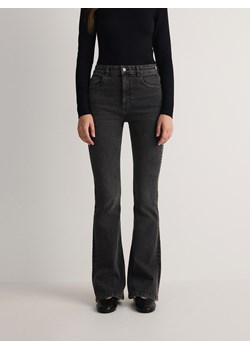 Reserved - Jeansy flare high waist - szary ze sklepu Reserved w kategorii Jeansy damskie - zdjęcie 178323122