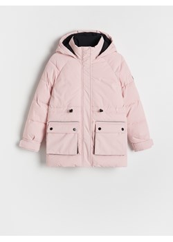 Reserved - Wodoodporna kurtka z kapturem - pastelowy róż ze sklepu Reserved w kategorii Kurtki dziewczęce - zdjęcie 178323140