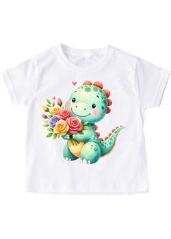 Koszulka z dinozaurem na Dzień Dinozaura - dinozaur80 ze sklepu Time For Fashion w kategorii Bluzki dziewczęce - zdjęcie 178324794