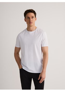 Reserved - T-shirt slim fit z modalem - biały ze sklepu Reserved w kategorii T-shirty męskie - zdjęcie 178324962