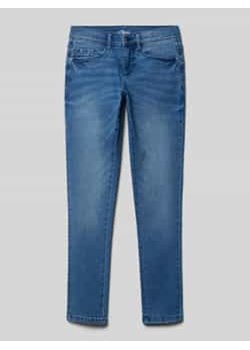 Jeansy o kroju slim fit z miękkiej mieszanki bawełny z regulacją szerokości model ‘SURI’ ze sklepu Peek&Cloppenburg  w kategorii Spodnie dziewczęce - zdjęcie 178325140