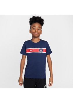 T-shirt piłkarski dla dużych dzieci Nike Paris Saint-Germain Heritage - Niebieski ze sklepu Nike poland w kategorii T-shirty chłopięce - zdjęcie 178325171