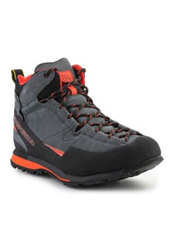 Buty La Sportiva Boulder X Mid Gtx Carbon Flame 17E900304 szare ze sklepu ButyModne.pl w kategorii Buty trekkingowe dziecięce - zdjęcie 178329164