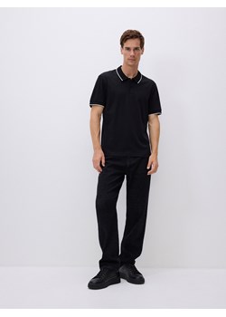 Reserved - Koszulka polo regular fit - czarny ze sklepu Reserved w kategorii T-shirty męskie - zdjęcie 178335594
