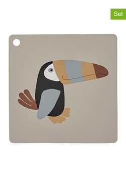 OYOY mini Podkładka stołowa &quot;Toucan&quot; w kolorze beżowym - 38 x 38 cm ze sklepu Limango Polska w kategorii Podkładki na stół - zdjęcie 178342113