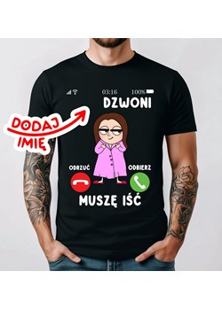 Koszulka dla męża na walentynki z imieniem żony/dziewczyny/narzeczonej - brunetka ze sklepu Time For Fashion w kategorii T-shirty męskie - zdjęcie 178344454