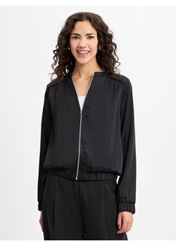 Vila Bluza damska - VINela Kobiety Sztuczne włókno czarny jednolity ze sklepu vangraaf w kategorii Kurtki damskie - zdjęcie 178349133