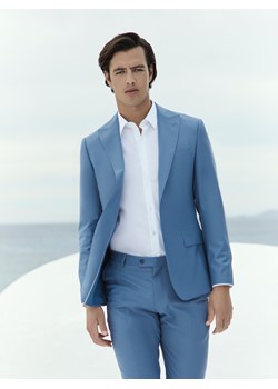 Reserved - Marynarka slim fit z dodatkiem wełny - jasnoniebieski ze sklepu Reserved w kategorii Marynarki męskie - zdjęcie 178352181