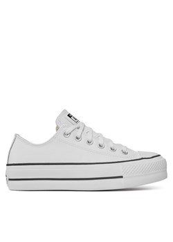 Trampki Converse Chuck Taylor All Star Lift Clean Ox 561680C Biały ze sklepu eobuwie.pl w kategorii Trampki damskie - zdjęcie 178354911