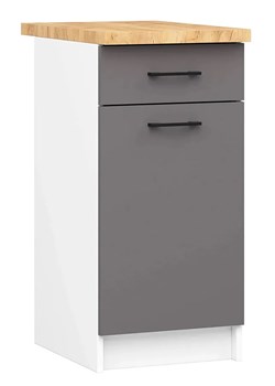Szara minimalistyczna dolna szafka kuchenna - Vivienne 8X 40 cm ze sklepu Edinos.pl w kategorii Szafki i regały łazienkowe - zdjęcie 178355903