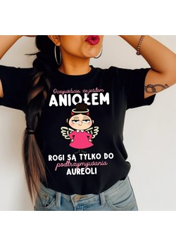 Koszulka damska czarna ''oczywiście że jestem aniołem.." ze sklepu Time For Fashion w kategorii Bluzki damskie - zdjęcie 178362420