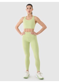 Damskie legginsy treningowe 4F 4FRSS25TFTIF306 - zielone ze sklepu Sportstylestory.com w kategorii Spodnie damskie - zdjęcie 178363253