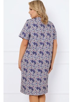 Bawełniana koszula nocna damska na krótki rękaw Bonaria, Kolor niebieski-wzór, Rozmiar M, Italian Fashion - id: 195447 - marki Italian Fashion - 178365821 Bawełniana koszula nocna damska na krótki rękaw Bonaria, Kolor niebieski-wzór, Rozmiar M, Italian Fashion ze sklepu Intymna w kategorii Koszule nocne - zdjęcie 178365821