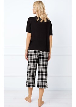Piżama damska z krótkim rękawem i spodniami 7/8 Klara, Kolor czarno-biały, Rozmiar L, Italian Fashion ze sklepu Intymna w kategorii Piżamy damskie - zdjęcie 178365870