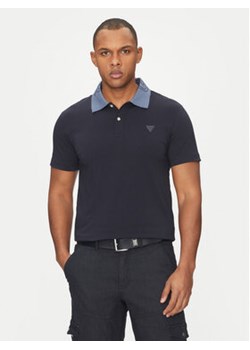 Guess Polo M5GP66 J1314 Niebieski Regular Fit ze sklepu MODIVO w kategorii T-shirty męskie - zdjęcie 178379094