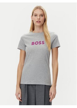 BOSS T-Shirt C_Elogo_5 50501139 Szary Regular Fit ze sklepu MODIVO w kategorii Bluzki damskie - zdjęcie 178379502