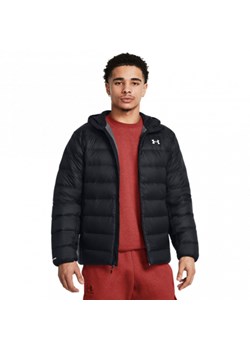 Męska kurtka z puchem naturalnym Under Armour Legend Down Hooded Jacket - czarna ze sklepu Sportstylestory.com w kategorii Kurtki męskie - zdjęcie 178384274