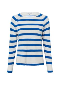 Marie Lund Marie Lund - Damski sweter z dzianiny Kobiety Bawełna niebieski w paski ze sklepu vangraaf w kategorii Swetry damskie - zdjęcie 178389623