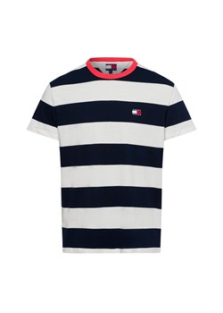 Tommy Jeans Tommy Jeans - Koszulka męska Mężczyźni Bawełna biały w paski ze sklepu vangraaf w kategorii T-shirty męskie - zdjęcie 178389641