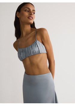 Reserved - Satynowy top bralette - szary ze sklepu Reserved w kategorii Bluzki damskie - zdjęcie 178392473