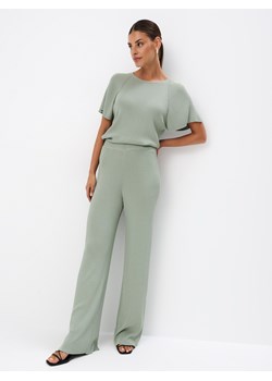 Mohito - Dzianinowe spodnie - zielony ze sklepu Mohito w kategorii Spodnie damskie - zdjęcie 178394093