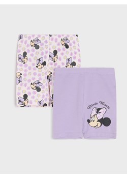 Sinsay - Krótkie legginsy 2 pack Minnie Mouse - fioletowy ze sklepu Sinsay w kategorii Spodenki niemowlęce - zdjęcie 178396474