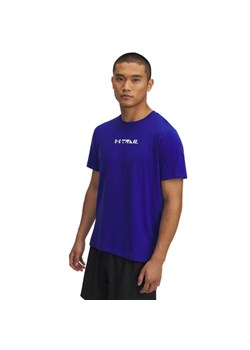 Męski t-shirt z nadrukiem Under Armour UA Trail Run Graphic T-Shirt - niebieski ze sklepu Sportstylestory.com w kategorii T-shirty męskie - zdjęcie 178399964