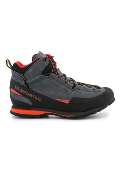 Buty La Sportiva Boulder X Mid Gtx Carbon Flame 17E900304 szare ze sklepu ButyModne.pl w kategorii Buty trekkingowe dziecięce - zdjęcie 178400580