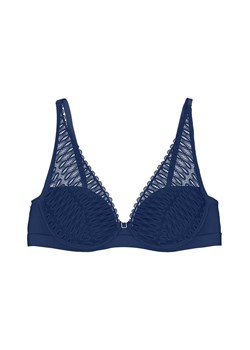 Triumph biustonosz półusztywniany semi-soft ciemnoniebieski Aura Spotlight T WP 10216460, Kolor ciemny niebieski, Rozmiar 75B, Triumph ze sklepu Primodo w kategorii Biustonosze - zdjęcie 178403534