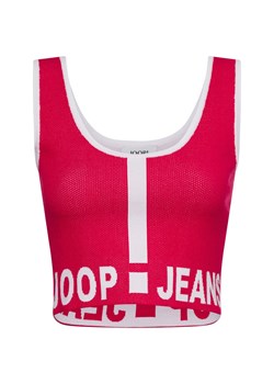 Joop Jeans Top damski Kobiety Sztuczne włókno czerwony jednolity ze sklepu vangraaf w kategorii Bluzki damskie - zdjęcie 178406724