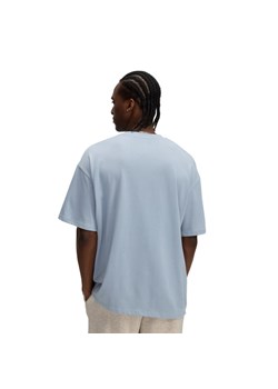 Męski t-shirt z nadrukiem Under Armour UA Heavyweight Varsity Oversized - niebieska ze sklepu Sportstylestory.com w kategorii T-shirty męskie - zdjęcie 178409490