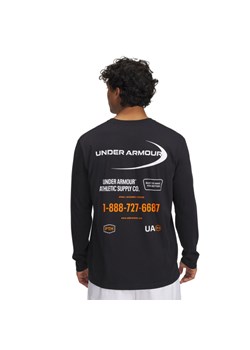Męski longsleeve z nadrukiem Under Armour UA Workwear Logo - czarny ze sklepu Sportstylestory.com w kategorii T-shirty męskie - zdjęcie 178409494