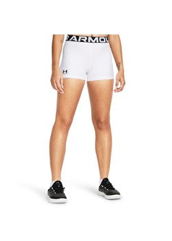 Damskie legginsy krótkie treningowe Under Armour UA Hg Authentics Shorty  - białe ze sklepu Sportstylestory.com w kategorii Szorty - zdjęcie 178409550