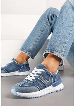 Ciemnoniebieskie Sneakersy z Przetarciami na Piankowej Podeszwie Ninisela ze sklepu born2be.pl w kategorii Buty sportowe damskie - zdjęcie 178412401