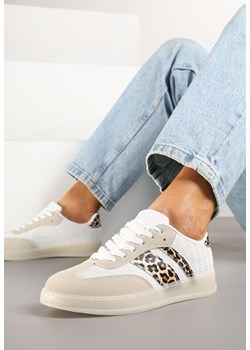 Beżowo-Panterkowe Sneakersy Typu Kultowe Tenisówki na Półtransparentnej Podeszwie Ulinera ze sklepu born2be.pl w kategorii Buty sportowe damskie - zdjęcie 178413352