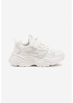 Białe Buty Sportowe Sneakersy na Piankowej Podeszwie z Tłoczeniami Sinea ze sklepu born2be.pl w kategorii Buty sportowe dziecięce - zdjęcie 178414742