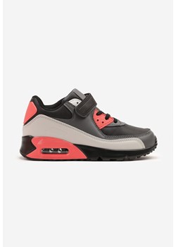 Szaro-Czarne Buty Sportowe Sneakersy z Transparentną Wstawką Jizana ze sklepu born2be.pl w kategorii Buty sportowe dziecięce - zdjęcie 178416074