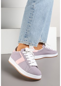 Fioletowe Sneakersy Ozdobione Paskiem Zrulla ze sklepu born2be.pl w kategorii Buty sportowe damskie - zdjęcie 178416804