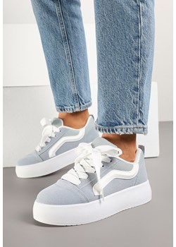 Jasnoniebieskie Sneakersy w Stylu Klasycznych Tenisówek na Platformie Nurimea ze sklepu born2be.pl w kategorii Buty sportowe damskie - zdjęcie 178418190