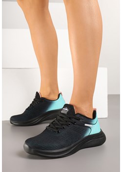 Czarno-Miętowe Buty Sportowe na Piankowej Podeszwie Zdobione Efektem Ombre Elanelis ze sklepu born2be.pl w kategorii Buty sportowe damskie - zdjęcie 178419234
