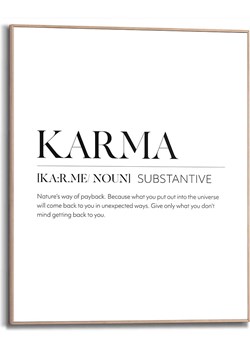 Orangewallz Druk artystyczny &quot;Karma Power Words&quot; w ramce - 40 x 50 cm ze sklepu Limango Polska w kategorii Obrazy - zdjęcie 178421463