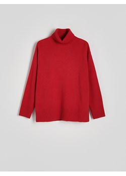 Reserved - Sweter z wełną - czerwony ze sklepu Reserved w kategorii Swetry damskie - zdjęcie 178422340