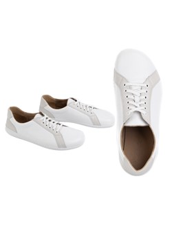 Buty męskie barefoot minimalistyczne skórzane 0741W białe ze sklepu butyolivier w kategorii Półbuty męskie - zdjęcie 178423651