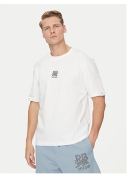 HUGO T-Shirt Deckies_RB 50542766 Biały Regular Fit ze sklepu MODIVO w kategorii T-shirty męskie - zdjęcie 178426464