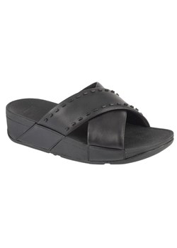 Buty FitFlop Lulu Rubber-Stud GB2-001 Czarne ze sklepu ButyModne.pl w kategorii Klapki damskie - zdjęcie 178428330